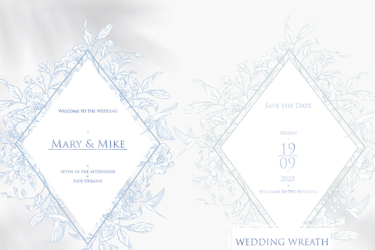 Graphic Blue Wedding Collection