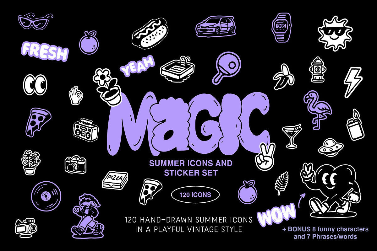 Summer Icons vector Illustrations