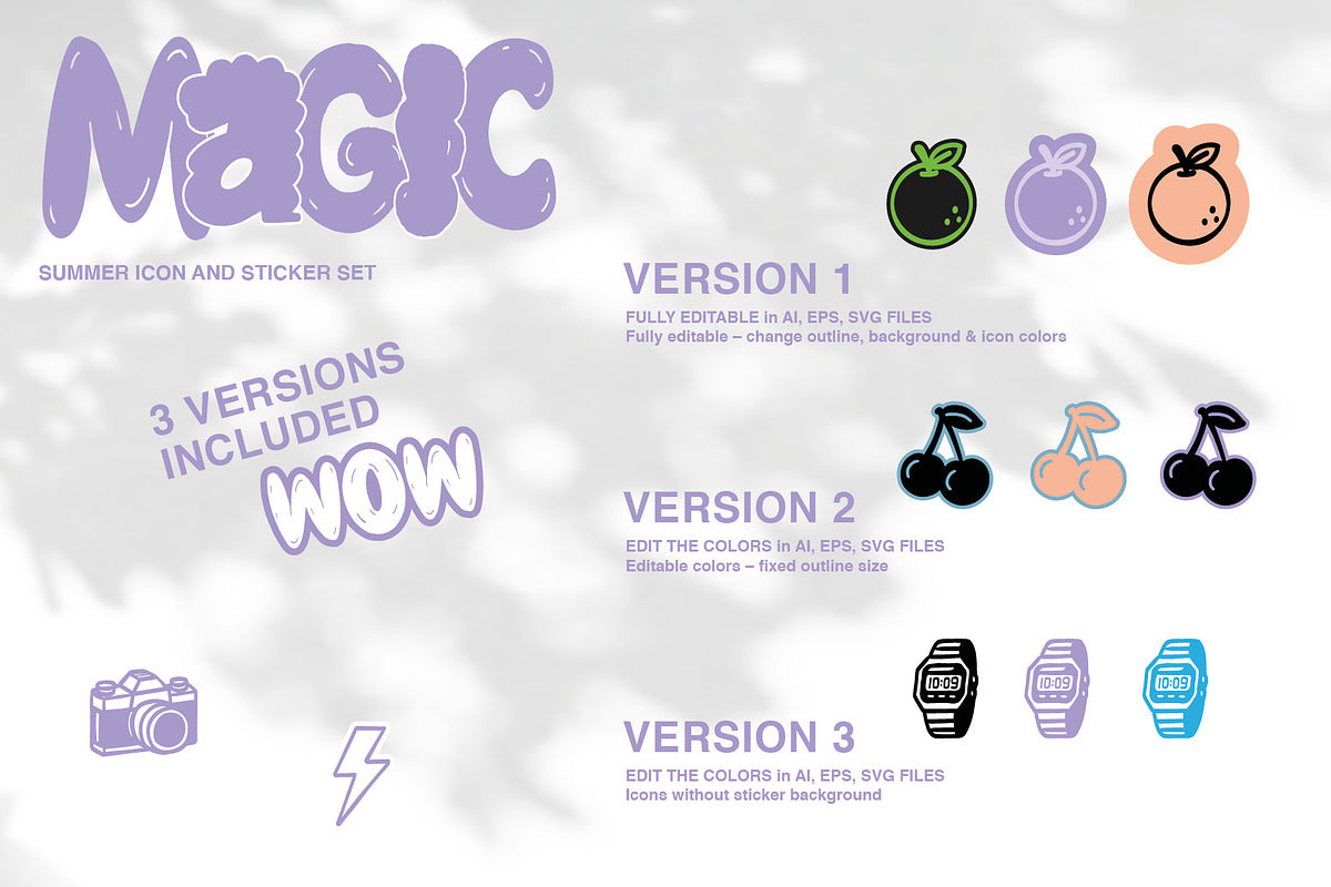 Summer Icons vector Illustrations