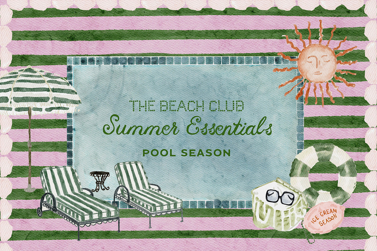 Hand Drawn Watercolor Summer Icons